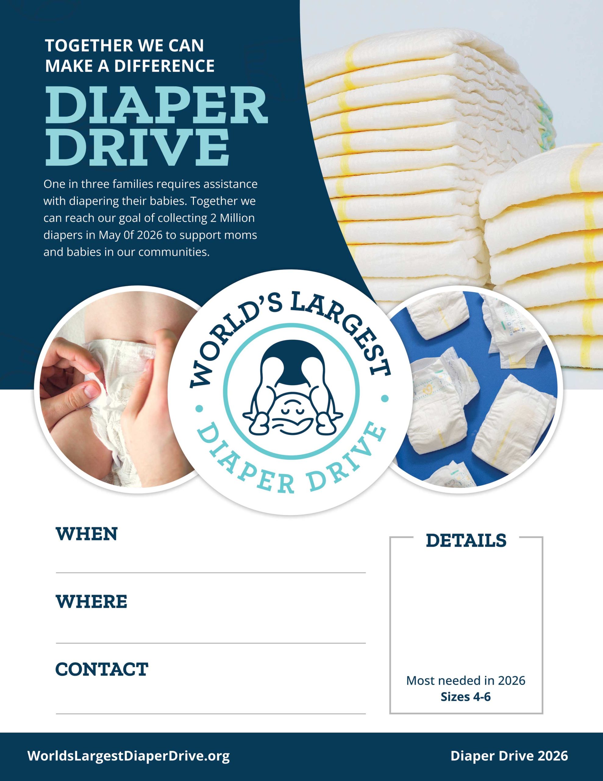 Worlds Largest Diaper Drive Poster 2026